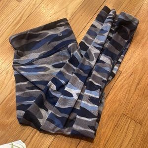 Lulu lemon align blue camo leggings crop 3/4
